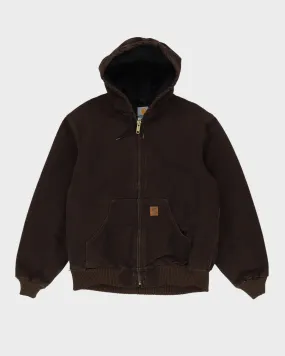 00s Carhartt Brown Workwear Hooded Jacket - M