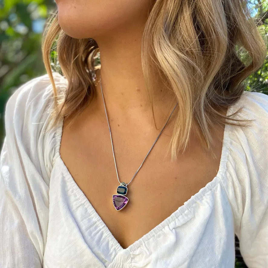 Amethyst & Topaz Necklace - Amrita