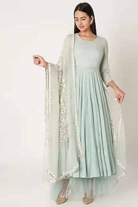 Anarkali in Soft Green