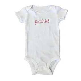 Baby Feminist embroidered Onesie