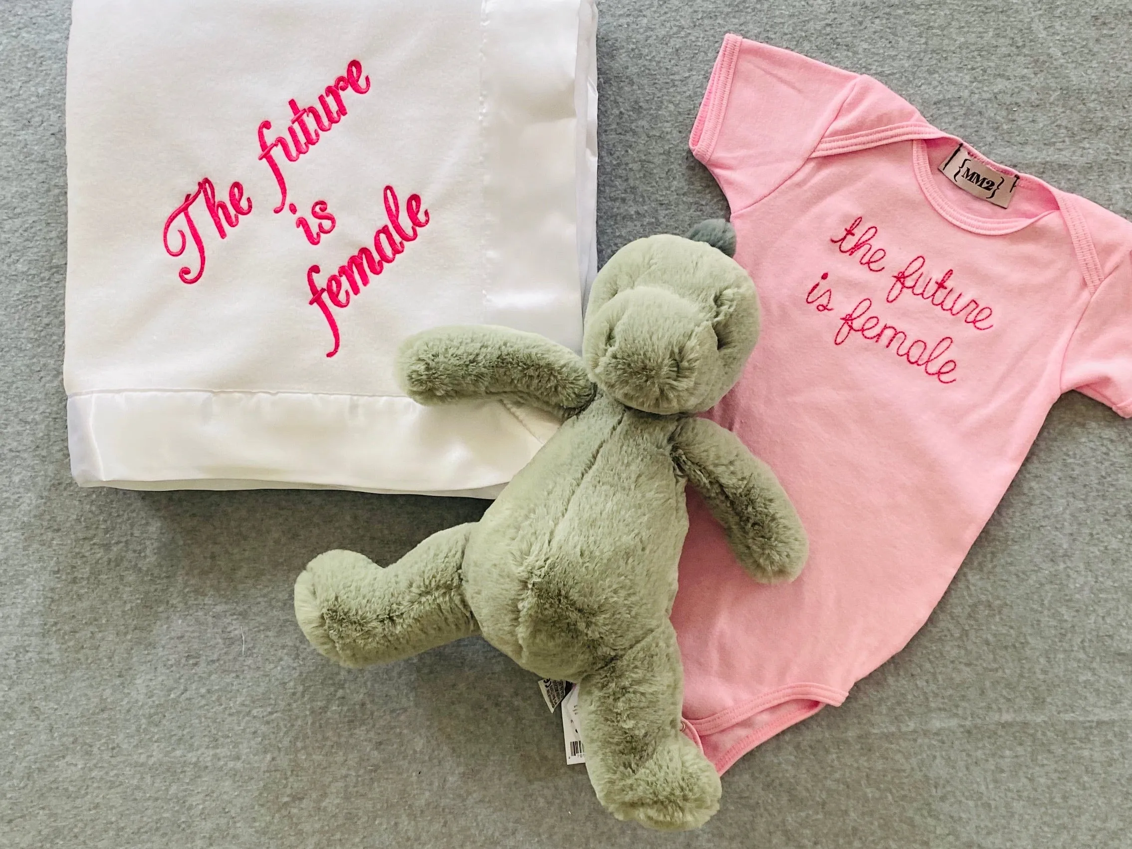 Baby Feminist embroidered Onesie