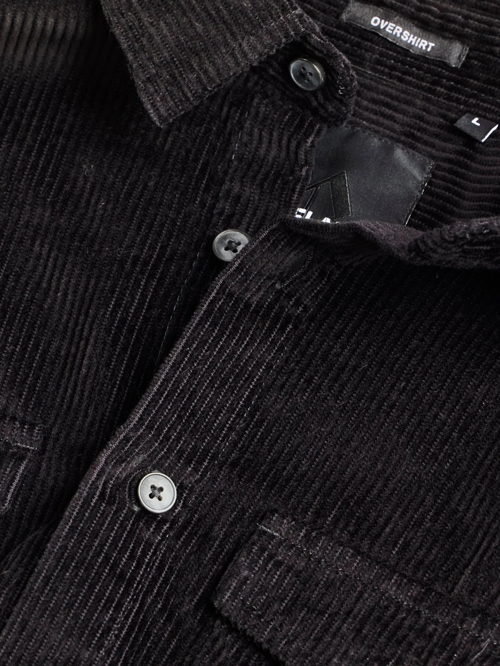 Black Corduroy Over Shirt