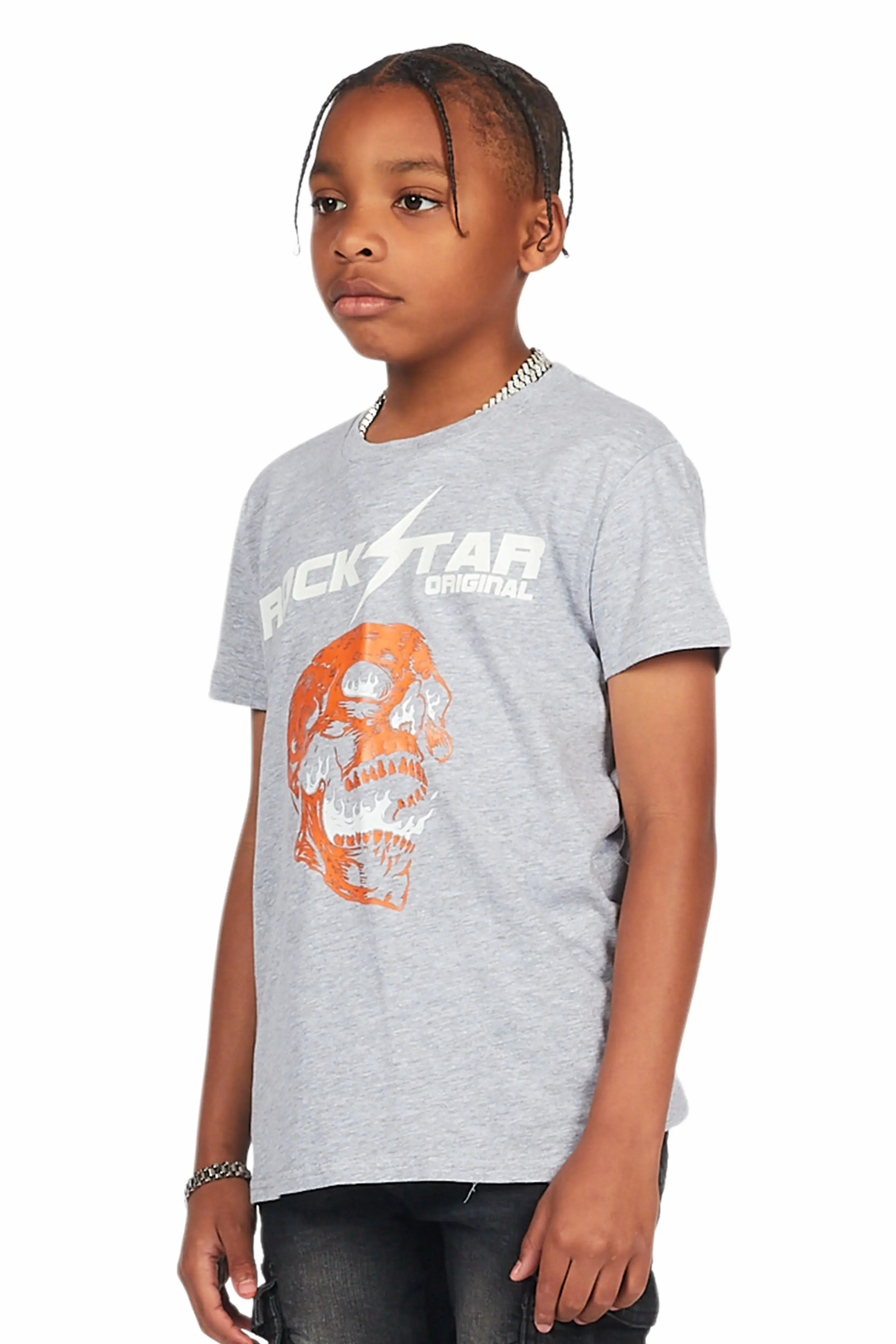 Boys Fraiser Grey Graphic T-Shirt