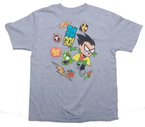 BOYS TEEN TITAN CARTOON T-SHIRT H GREY - TS3VRBTTG