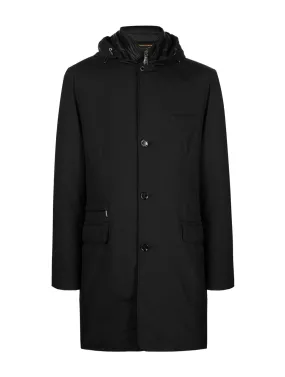 button-up hooded coat