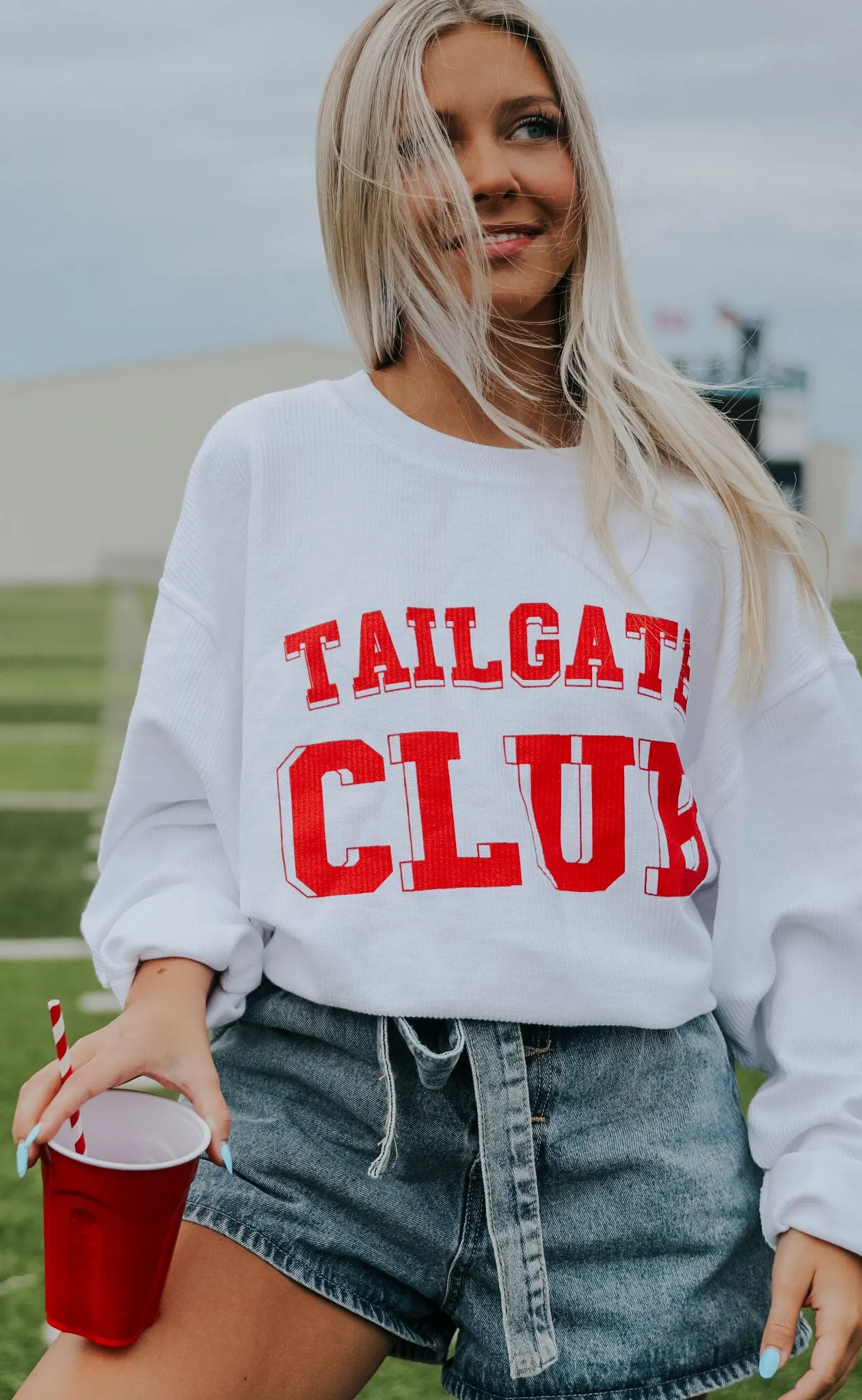 charlie southern: tailgate club corded sweatshirt