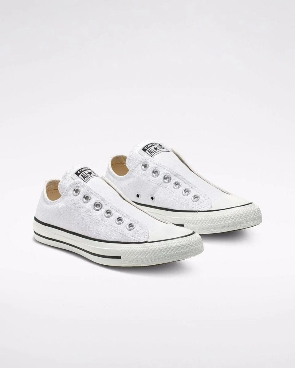 CONVERSE WOMEN'S CHUCK TAYLOR ALL STAR SEASONAL SLIP LOW TOP WHITE SHOES