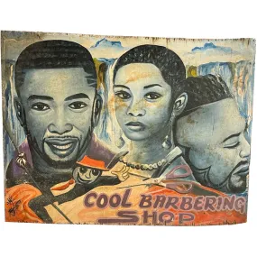 Cool Barbering Shop Hand-Painted African Barber Shop Sign #635