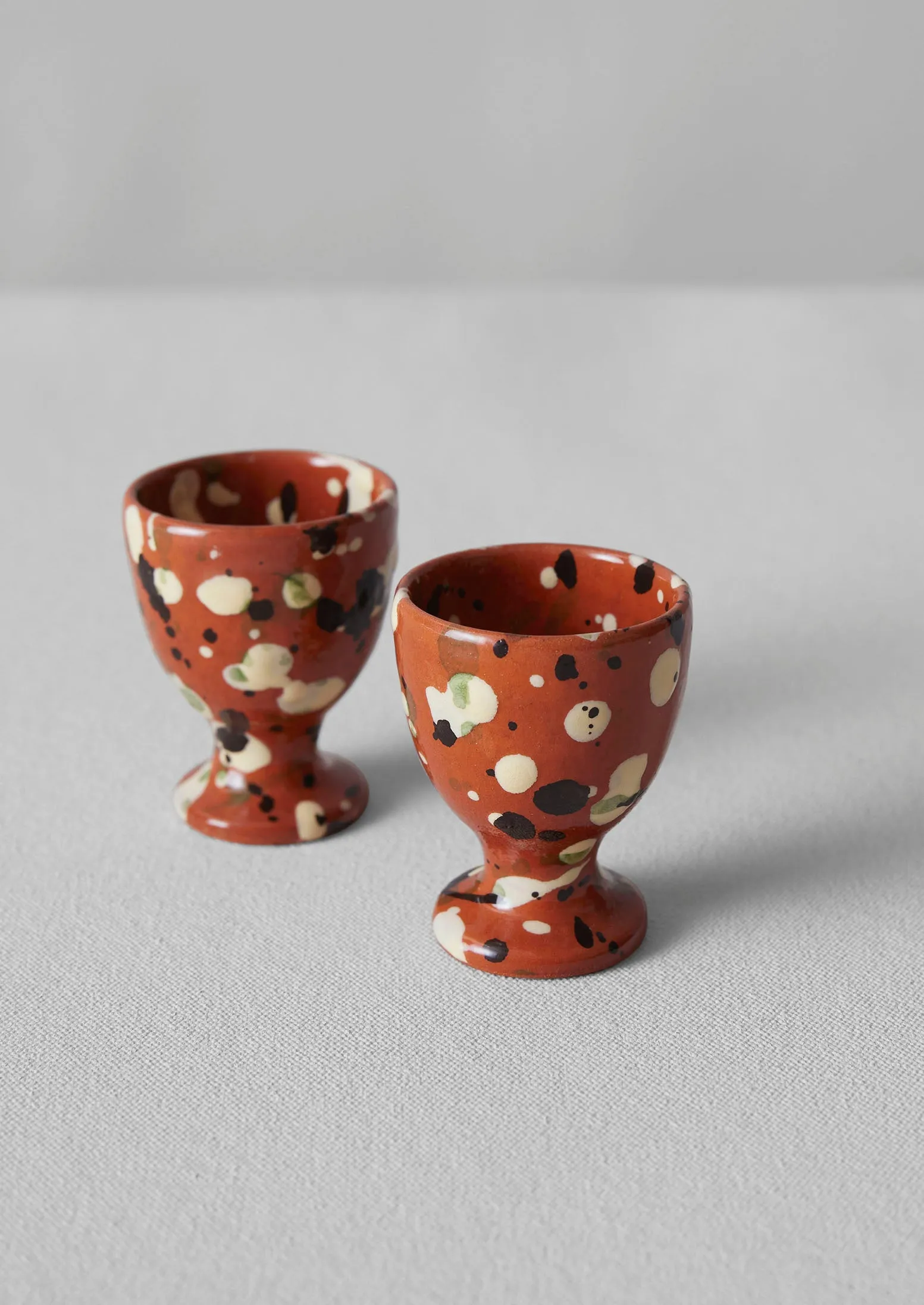 Cortona Splatter Egg Cup Set | Terracotta/Multi