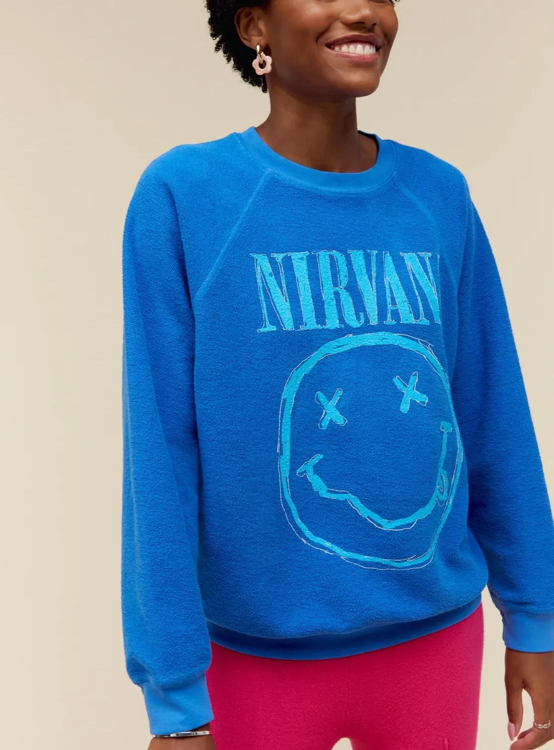 Day Dreamer Nirvana Smiley Crewneck