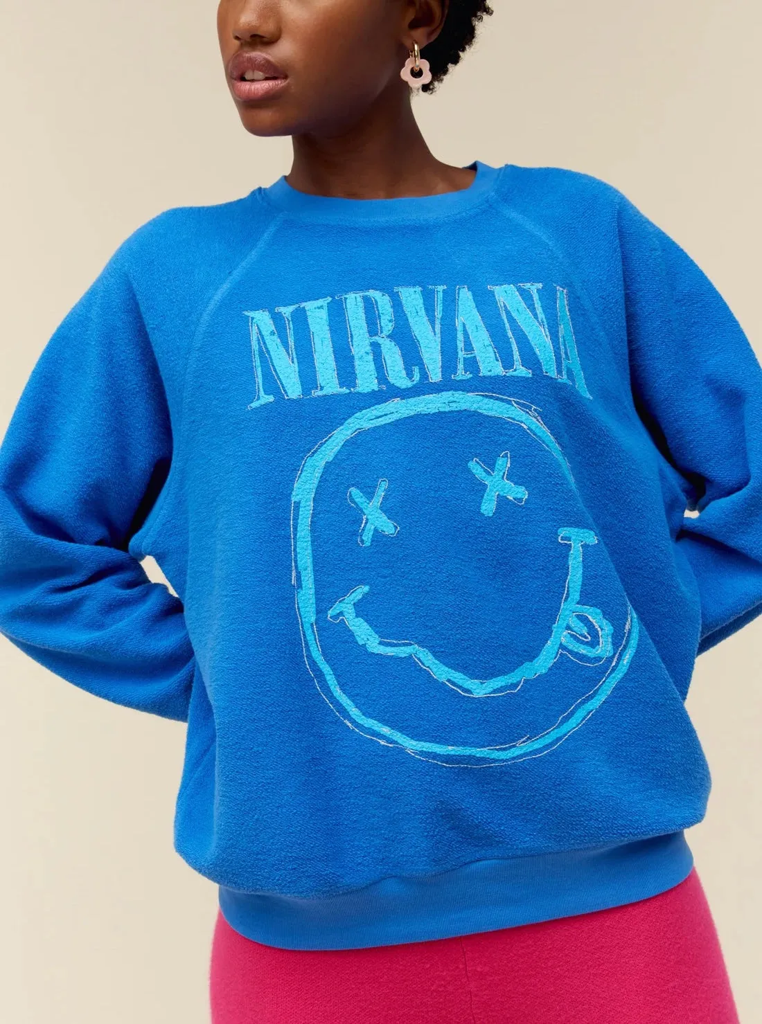 Day Dreamer Nirvana Smiley Crewneck