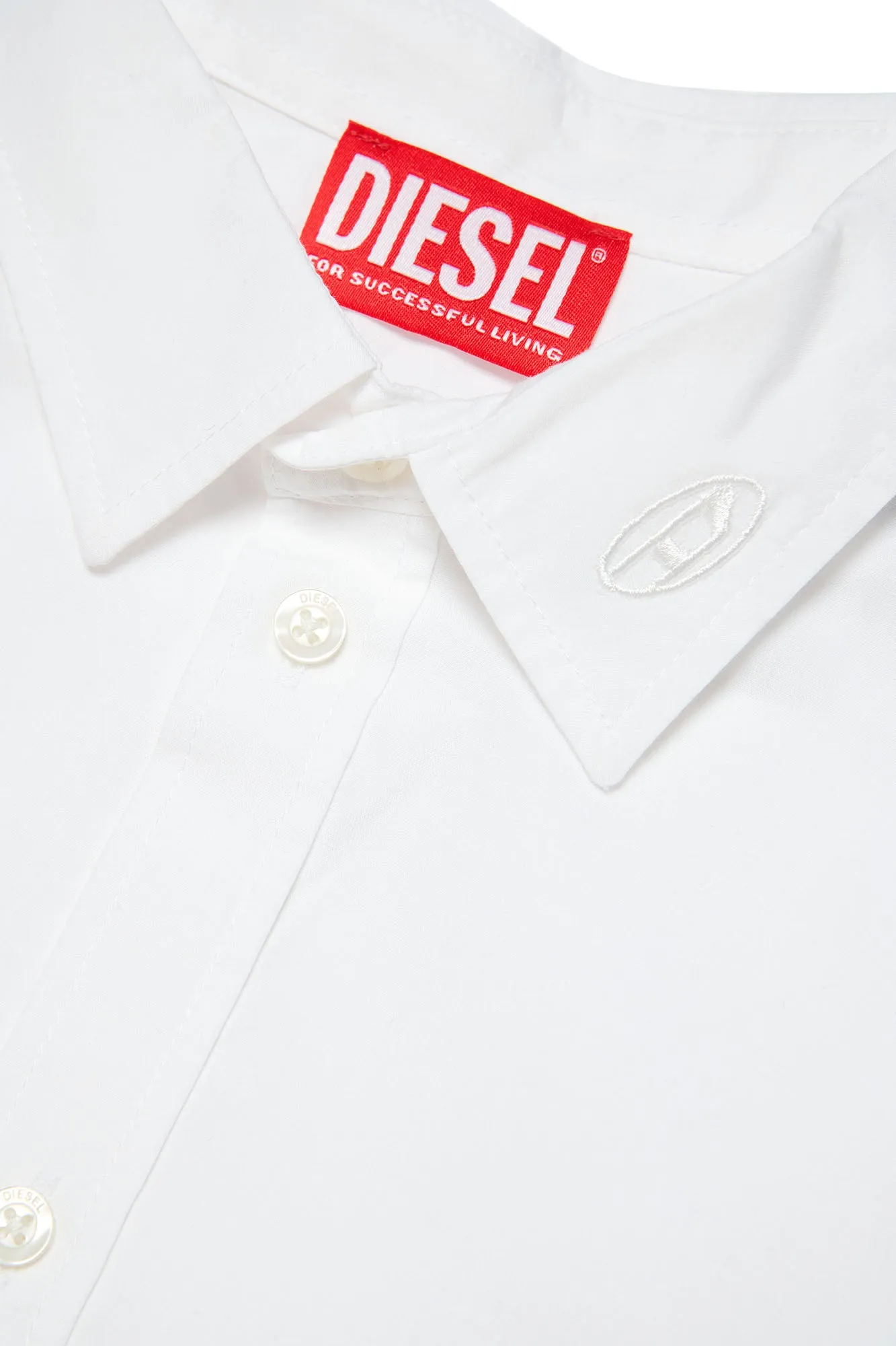 Diesel Boys Long Sleeve White Dress Shirt_ J01746