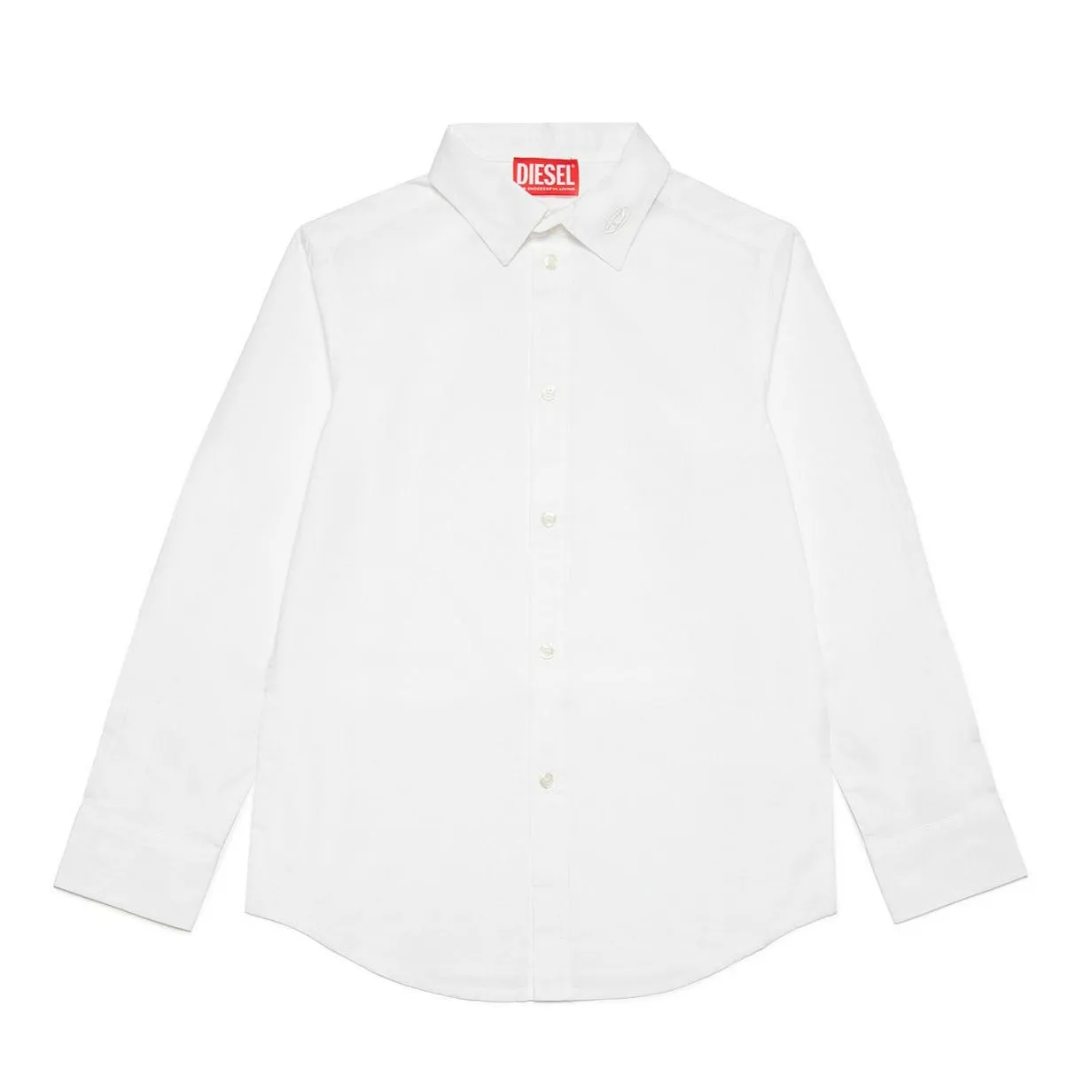 Diesel Boys Long Sleeve White Dress Shirt_ J01746