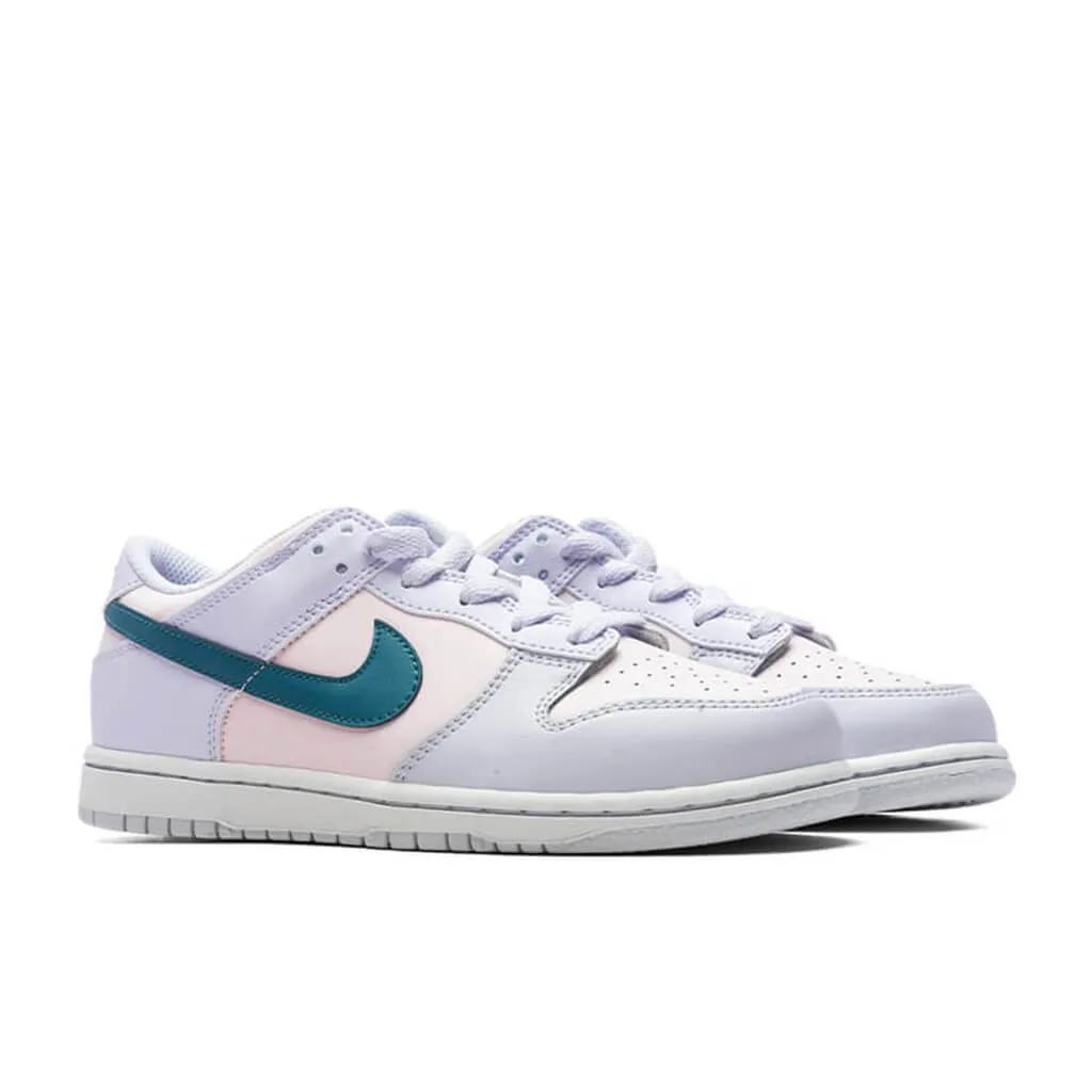 Dunk Low (GS) - Football Grey/Mineral Teal/Pearl Pink