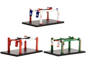 Four-Post Lifts Set of 3 pieces Series 5 1/64 Diecast Models by Greenlight