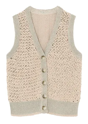 Gustav Demi knit vest 52426 Super Neutral