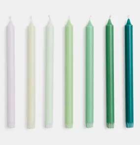 HAY Gradient Candles – Set of 7 – Greens