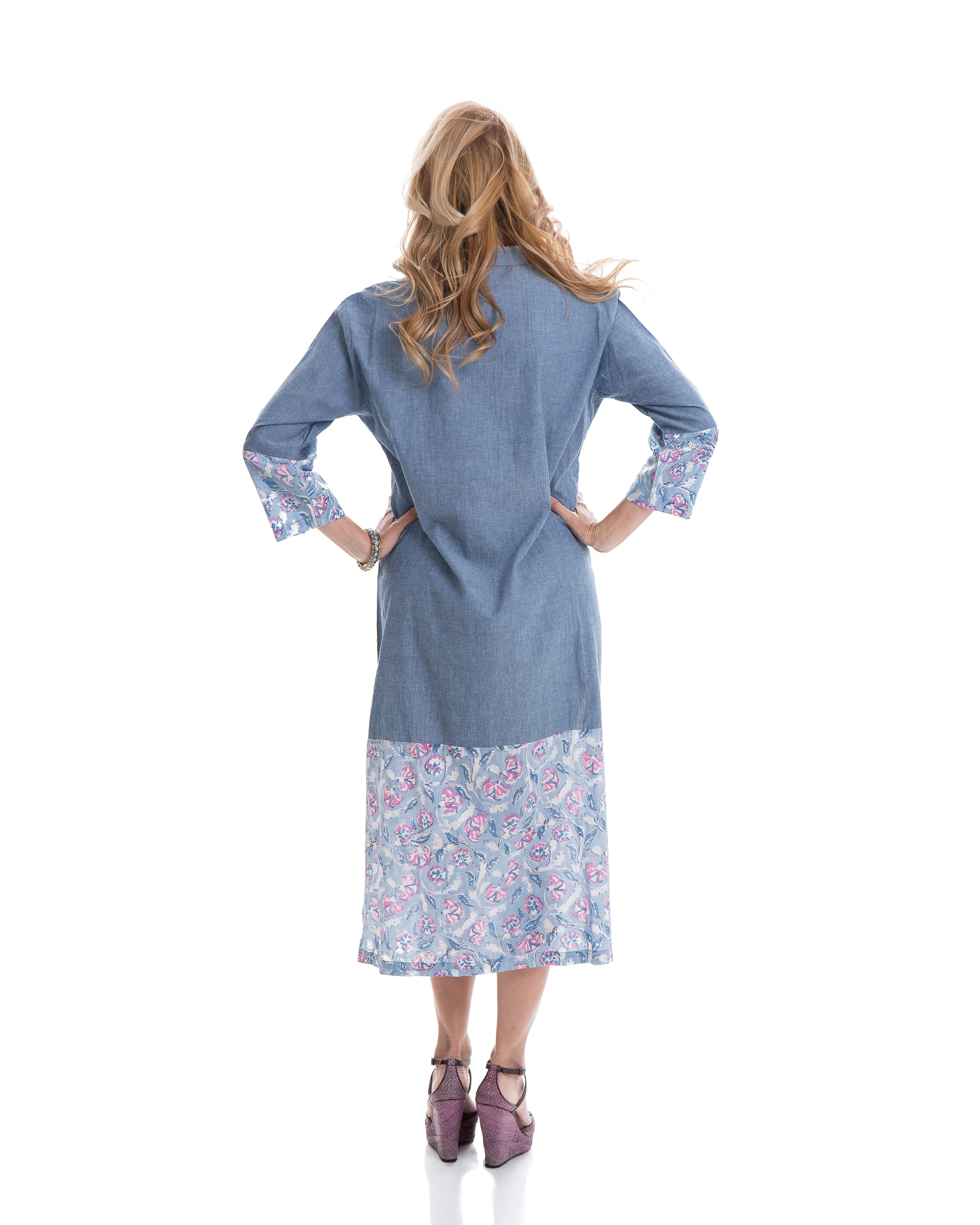 Hope Kaftan Dress (Chambray)