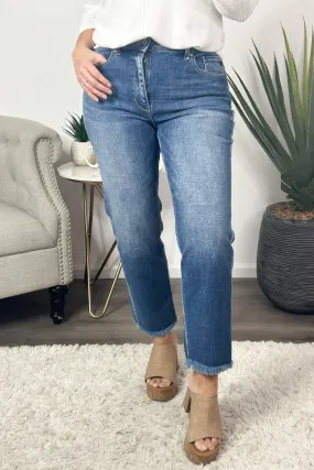 KanCan Nikki Cropped Jean : Medium Wash