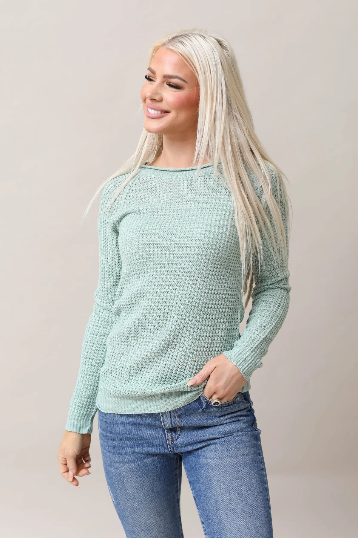 Kaya Waffle Sweater