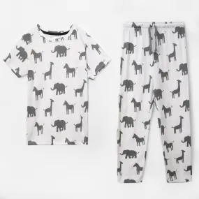 Kids All Over Graphic Jersey Pajama Set