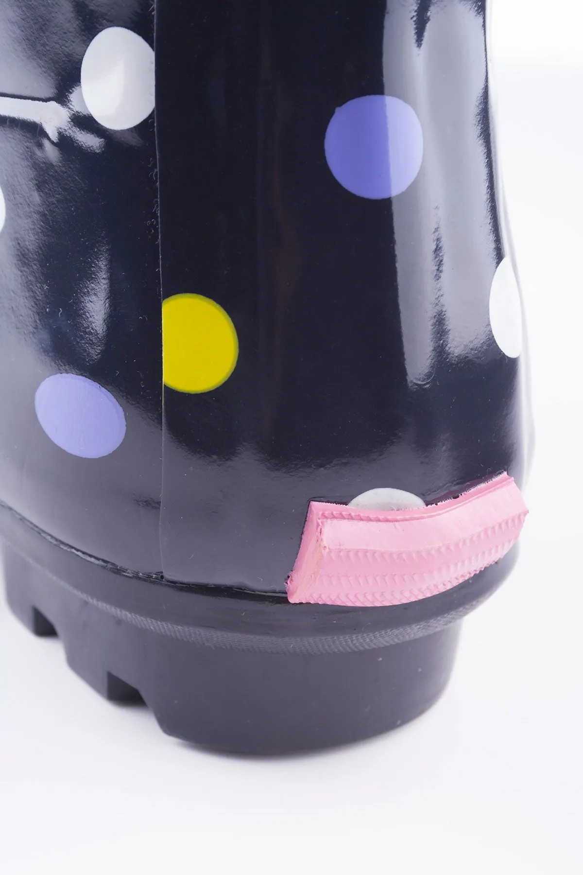 Ladies Ripon High Gloss Polka Dot Wellingtons