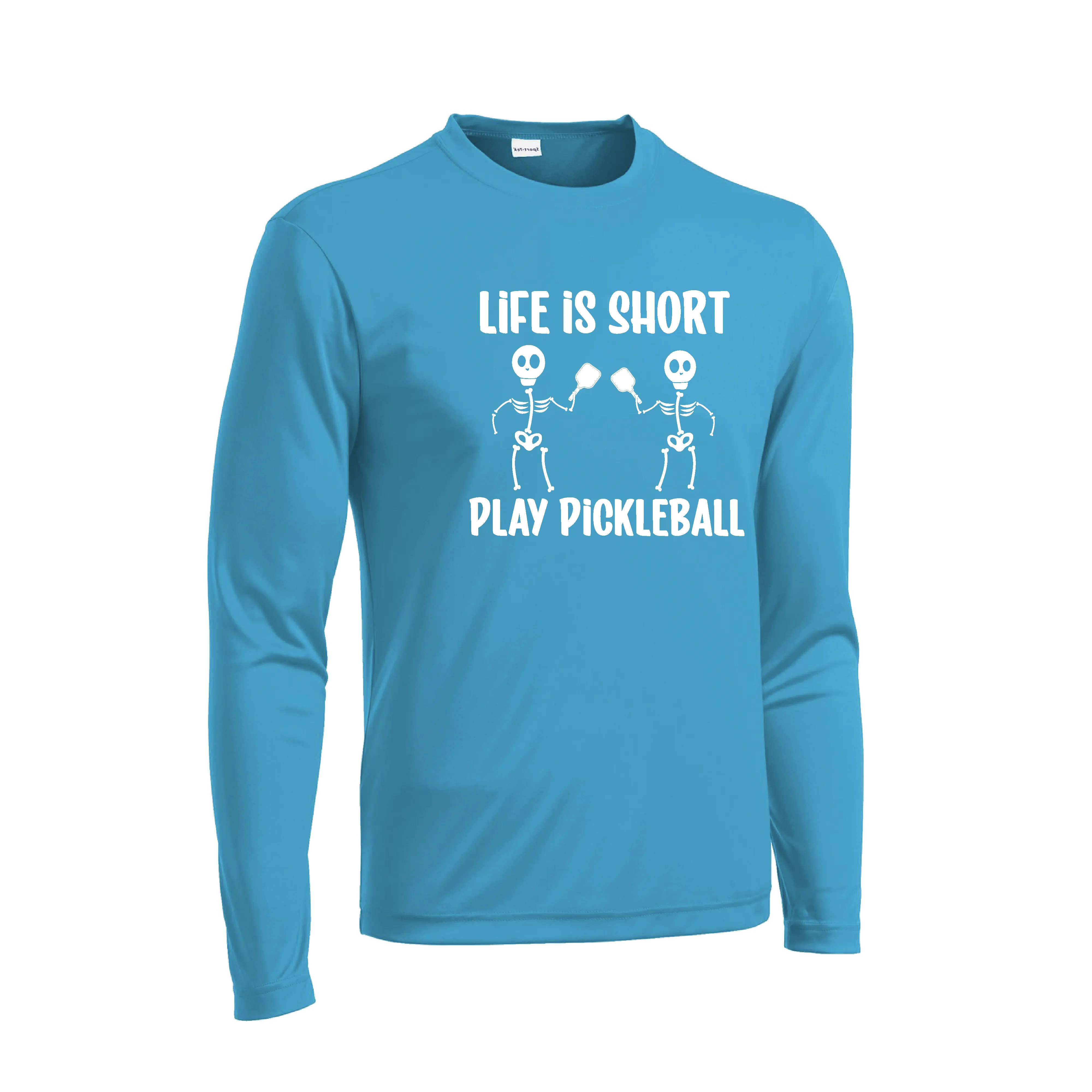 Life is Short Skeletons | Men's Long Sleeve Athletic Shirt | 100% Polyester