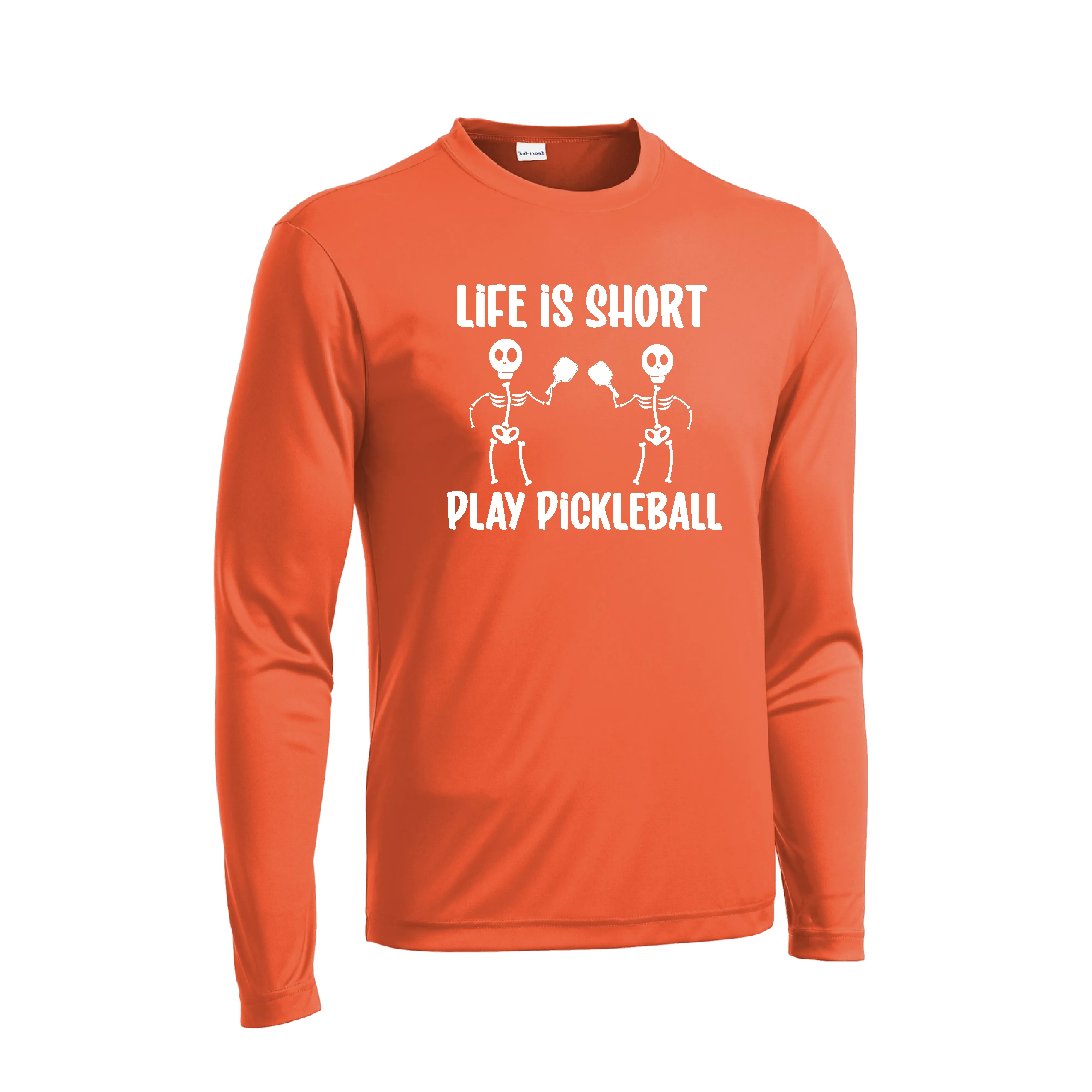 Life is Short Skeletons | Men's Long Sleeve Athletic Shirt | 100% Polyester