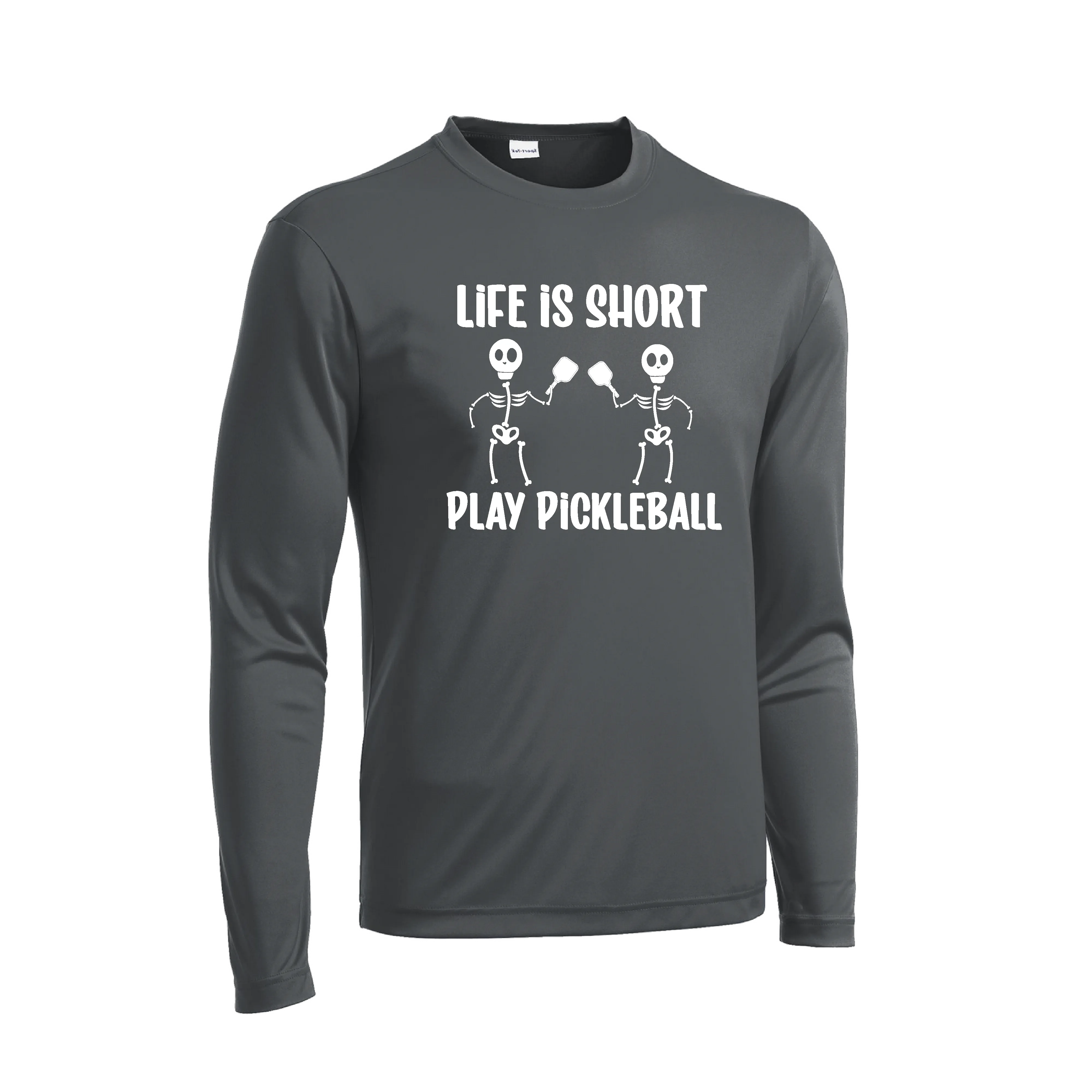 Life is Short Skeletons | Men's Long Sleeve Athletic Shirt | 100% Polyester