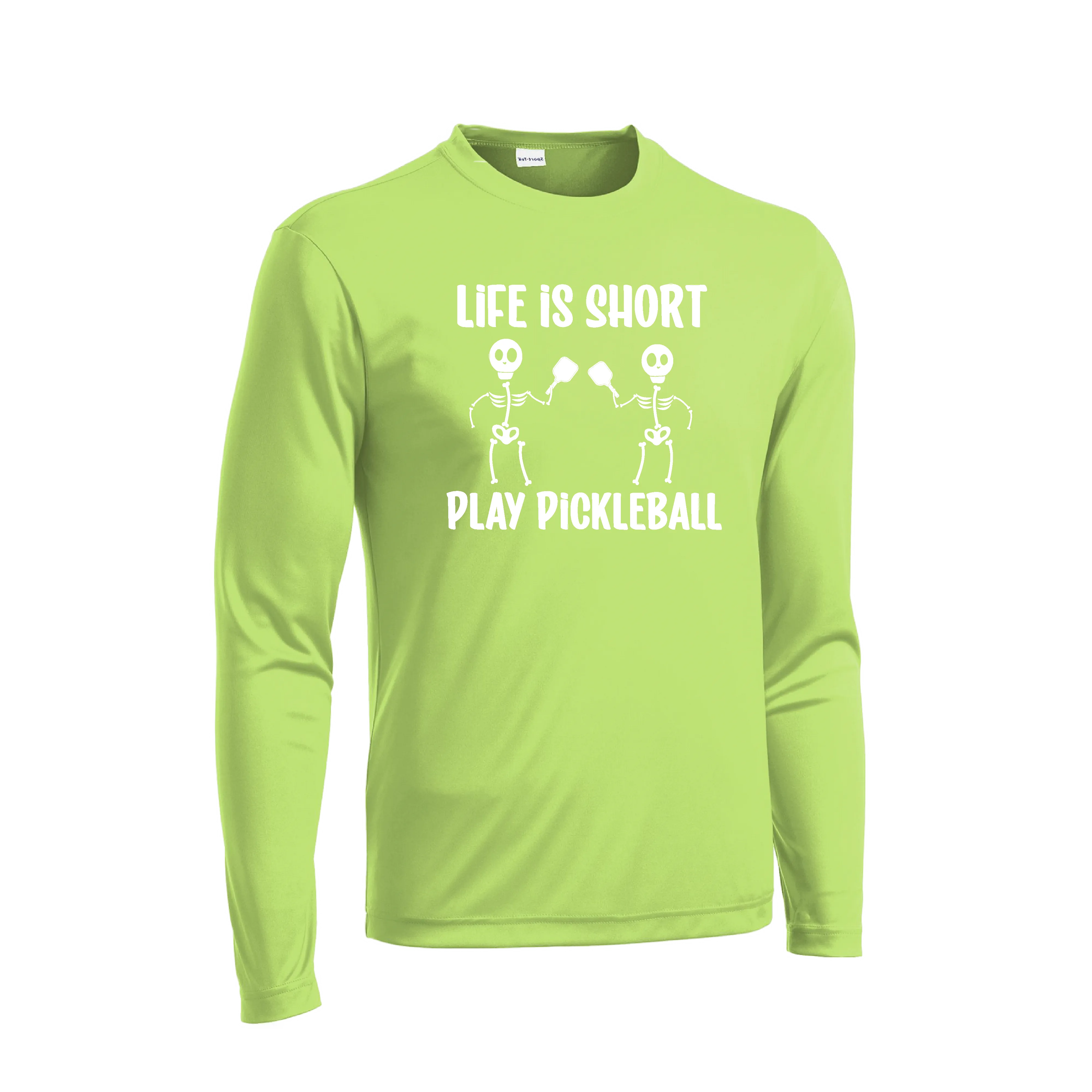 Life is Short Skeletons | Men's Long Sleeve Athletic Shirt | 100% Polyester