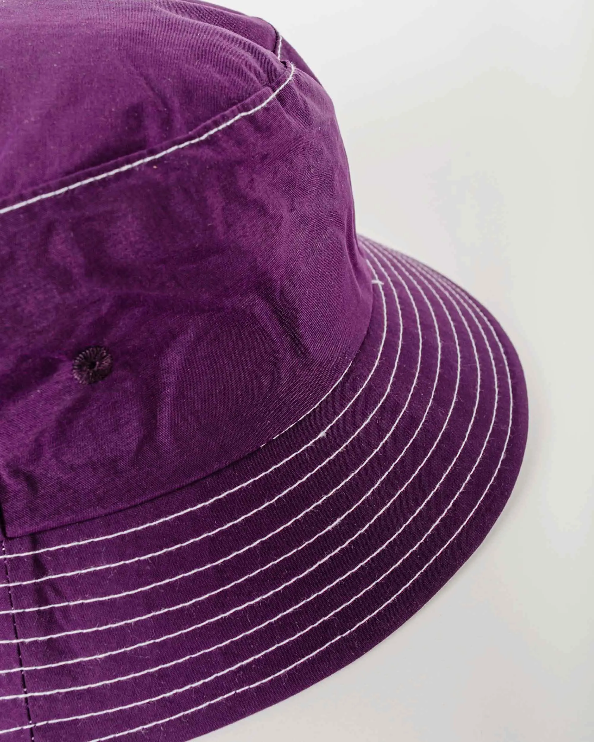 Lite Year Japanese Nylon Taffeta Bucket Hat Eggplant