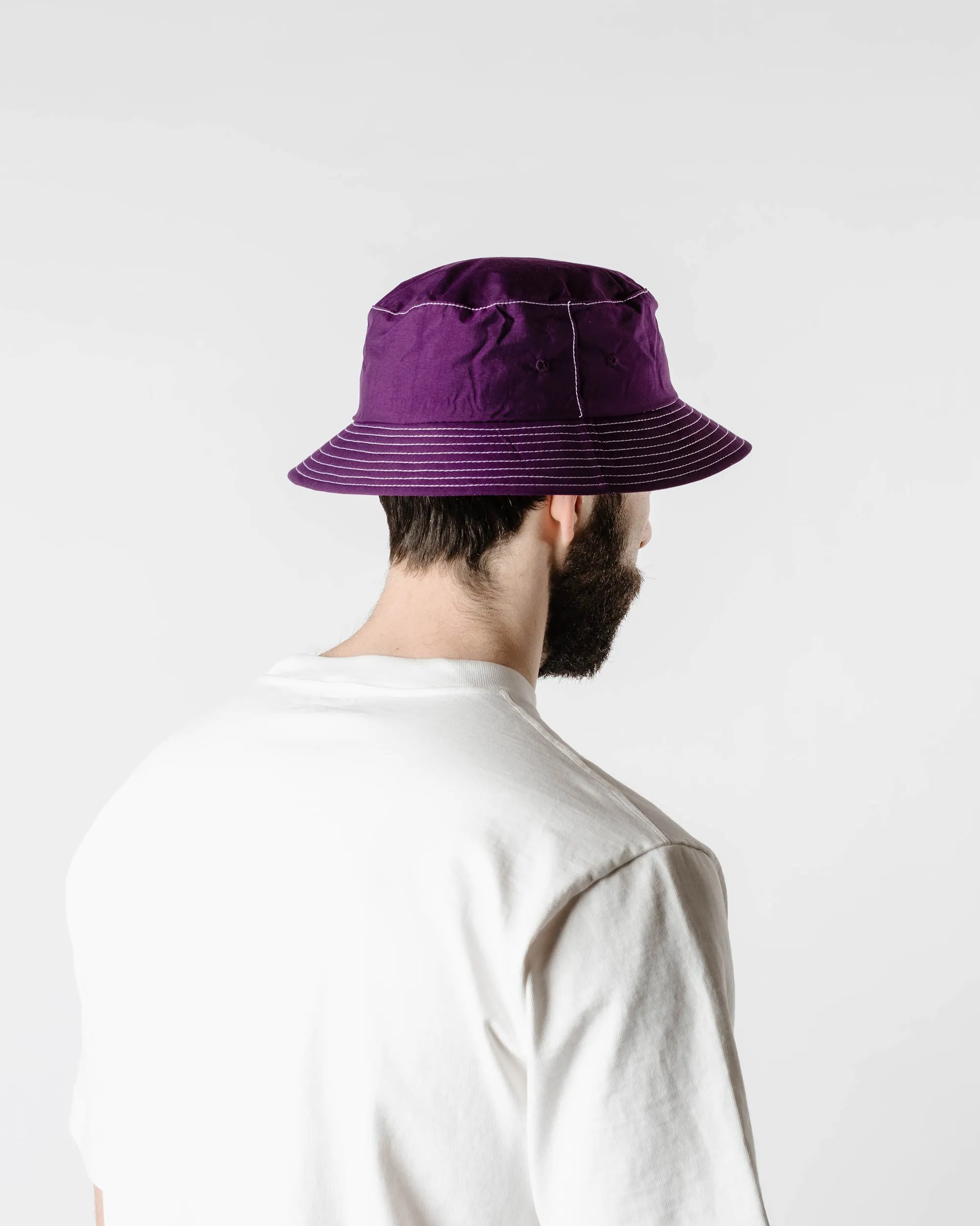 Lite Year Japanese Nylon Taffeta Bucket Hat Eggplant