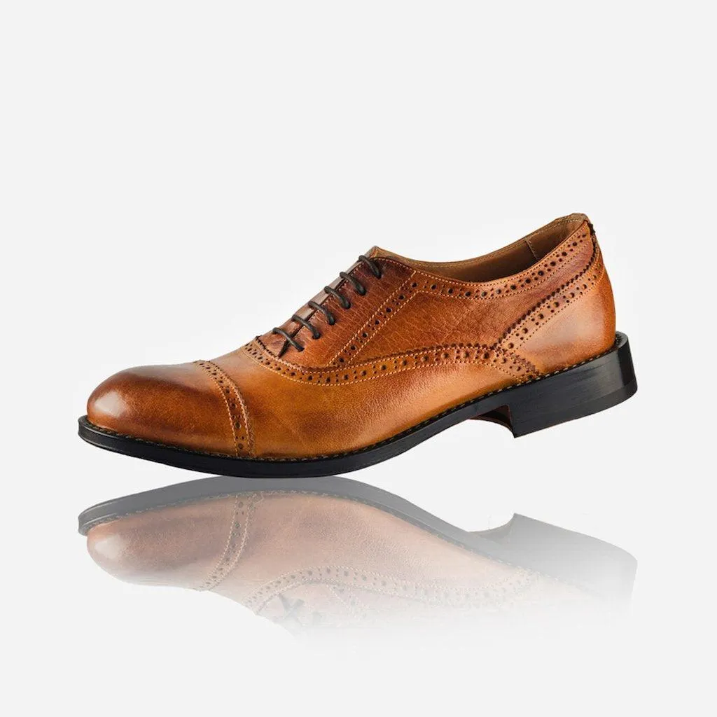 Men's Leather Brogue, Tan