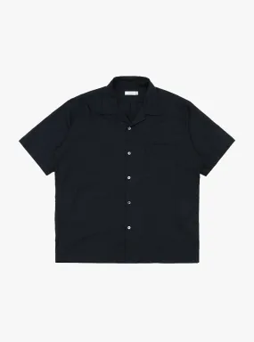 Open Collar Panama Shirt Navy