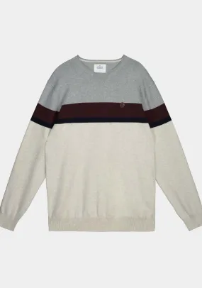 Placement stripes jumper - Grey / Silver