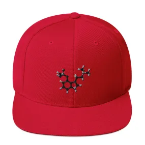 PSILOCYBIN MOLECULE HAT WITH BLACK THREAD