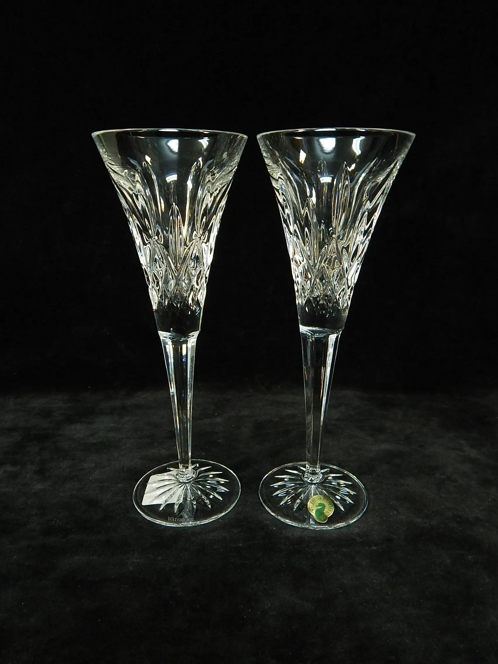 Set of Two Waterford "Lismore" Champagne Flutes