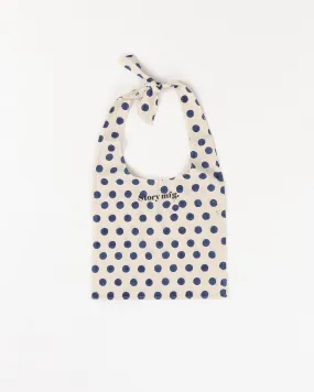 Shop Tote - Navy Polka