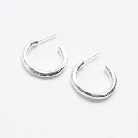 Silver Tube Hoops