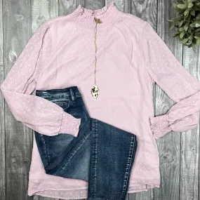 SIZE L: CAUGHT ME BLUSHING LONG SLEEVE TOP