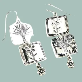 Sterling Silver Earrings for Women. Botanica Nature Inspired Israeli Jewelry Earrings