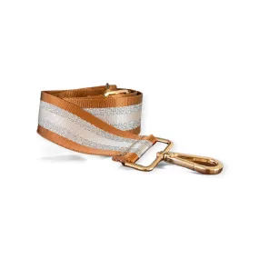 Webbing Shoulder Strap Copperdot Stripe-Gold Hardware