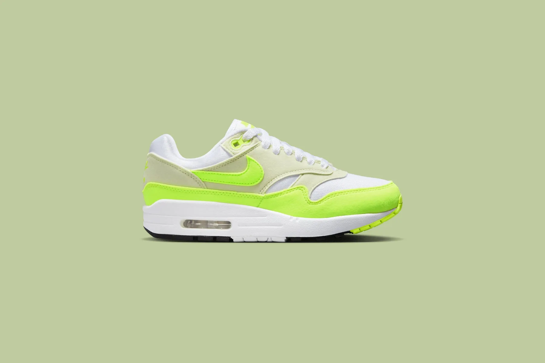 Women's Air Max 1 '87 'Volt Suede' - White/Volt/Sea Glass