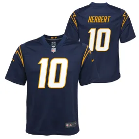 Youth Los Angeles Chargers Justin Herbert Team Game Alternate Jersey Navy