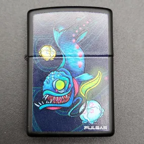 Zippo Lighter - Pulsar Psychedelic Dragonfish - Matte Black